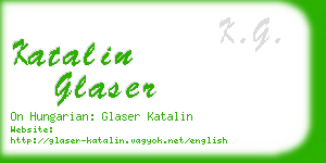 katalin glaser business card